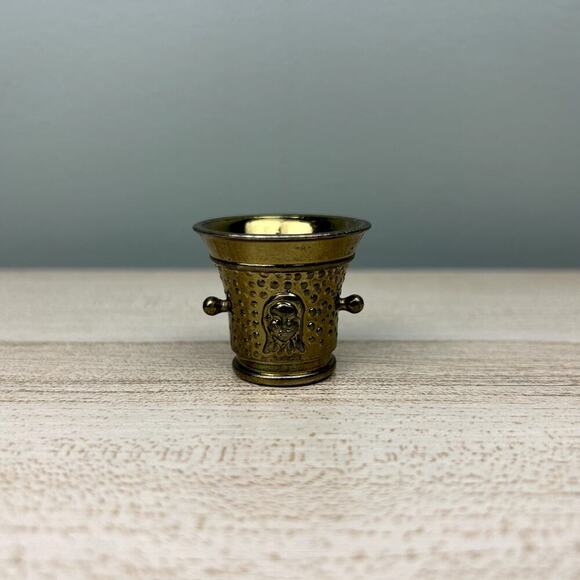 Miniature Dollhouse Mortar Ice Bucket Trashcan Dollhouse Furniture Bronze Color - Picture 11 of 12